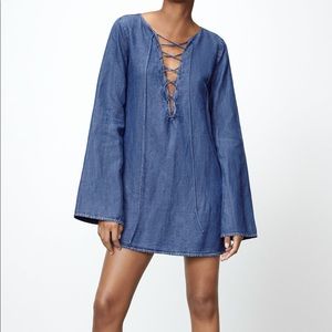 Zara rustic blue dress medium